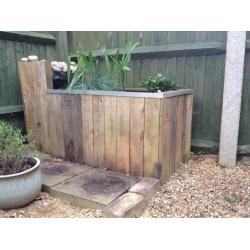 Free garden pond or raised bed, handmade