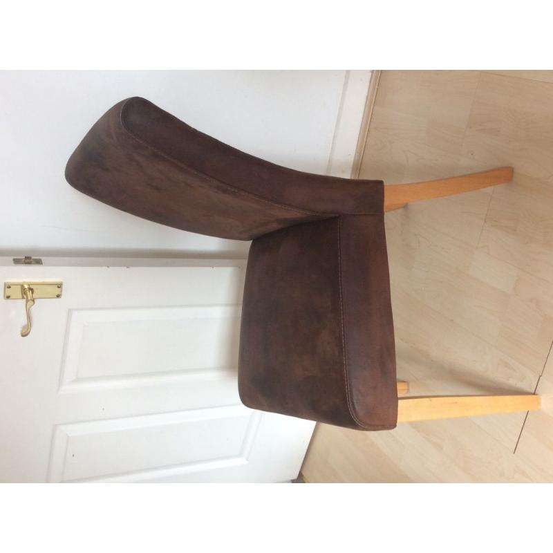 4 Dining chairs, brown, Tromso, LOFT