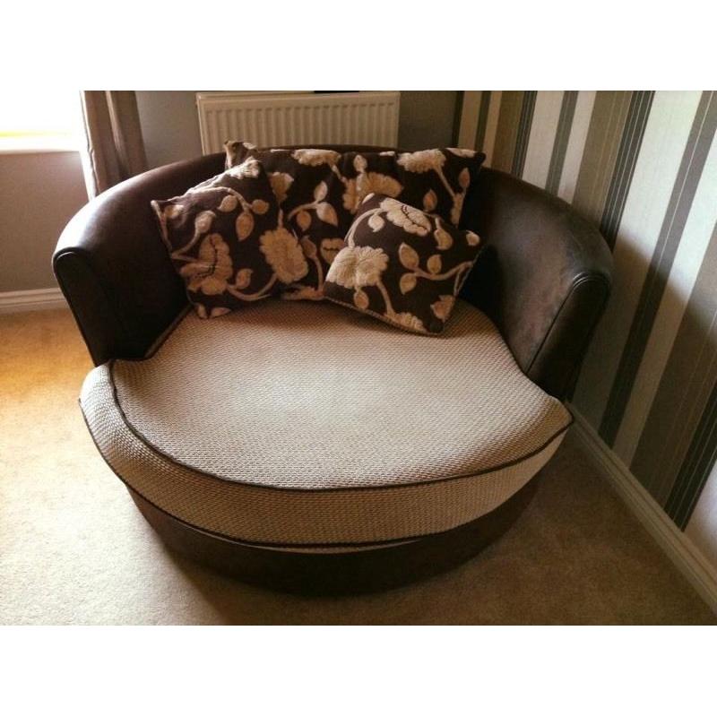 Large cuddle swivel chair