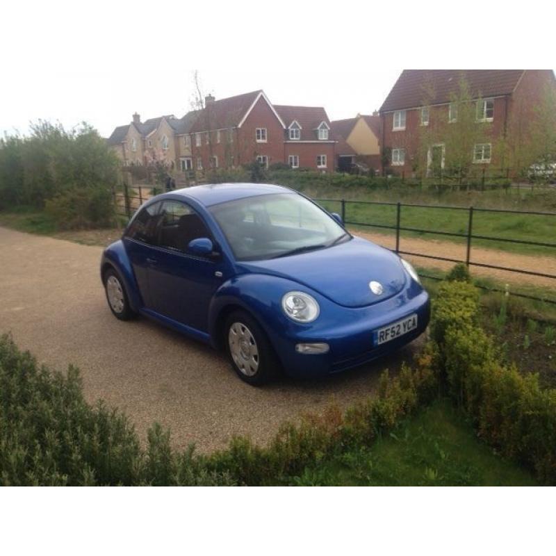 Beautiful bright metallic blue beetle 1.6 75k miles mot March 2017 no advisories