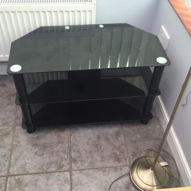 Glass tv stand