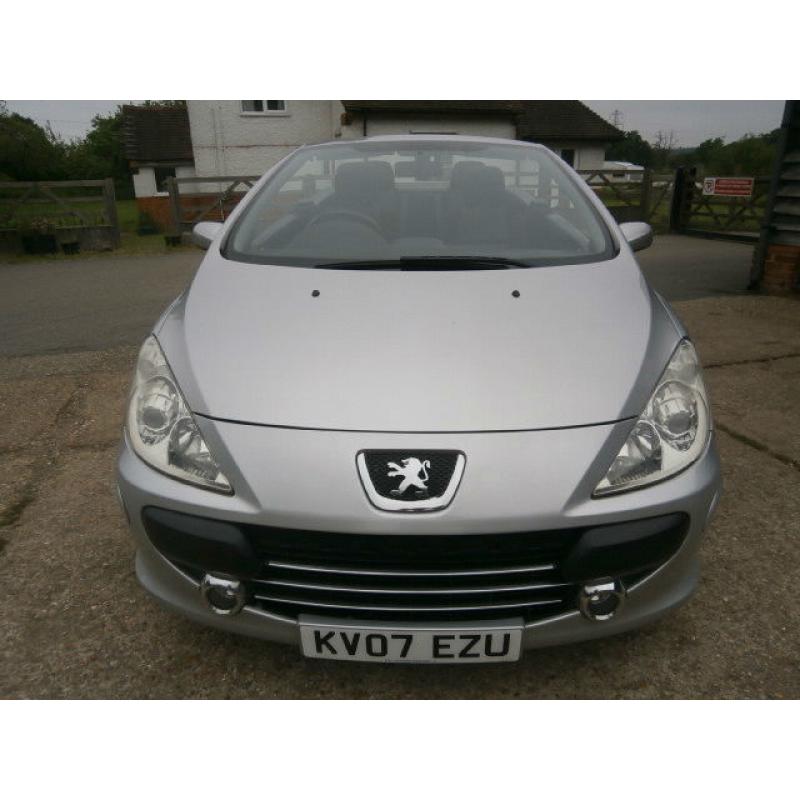 0707 PEUGEOT 307 CC 2.0 S 16v 140 BHP AUTOMATIC CONVERTABLE POWER ROOF, NEW MOT