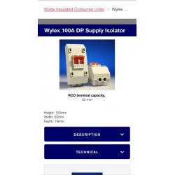 Electrical 100A 2pole isolator (new) multiple available