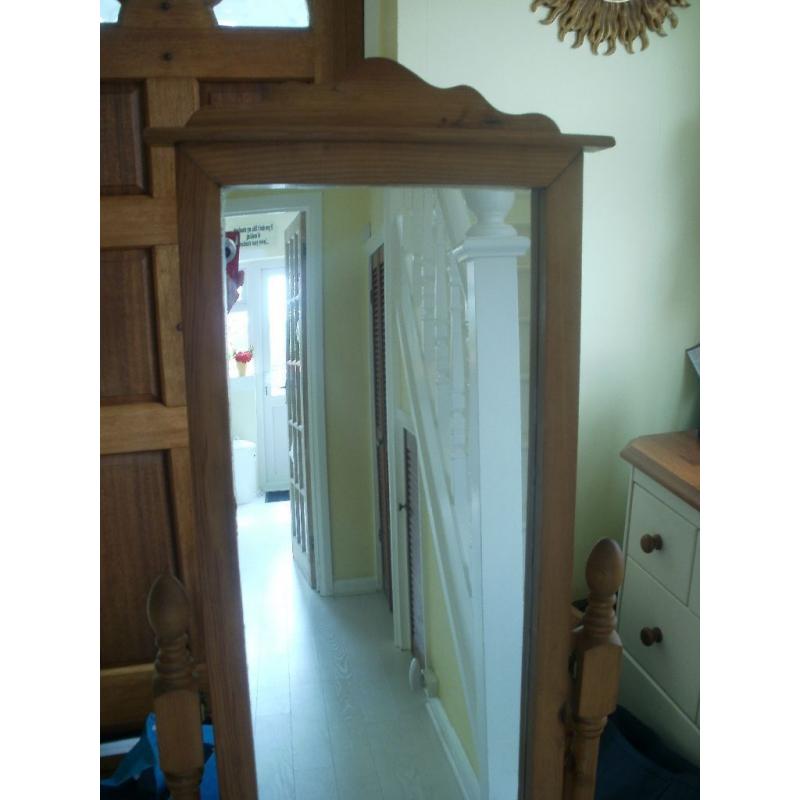 Pine Mirror Free Standing