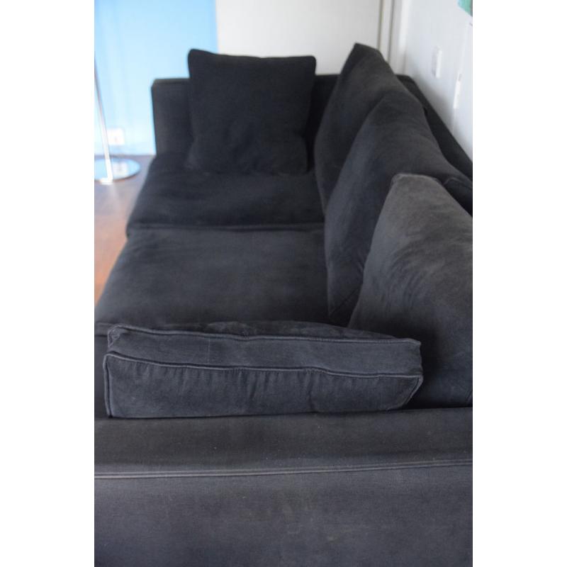 Stunning comfortable 3 seater sofa (black) for sale - self pick up in South-East London