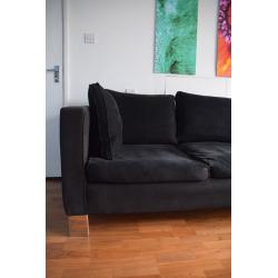 Stunning comfortable 3 seater sofa (black) for sale - self pick up in South-East London