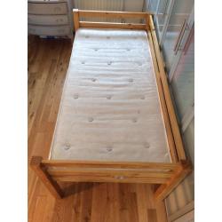 Single bed with mattress