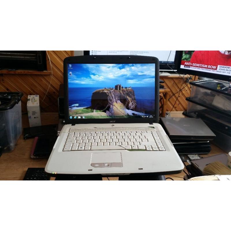 acer aspire 5315 windows 7 120g hard drive 2g memory wifi dvd drive comes with charger