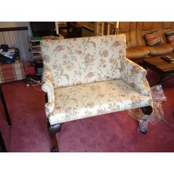 Antique Reproduction two seater sette