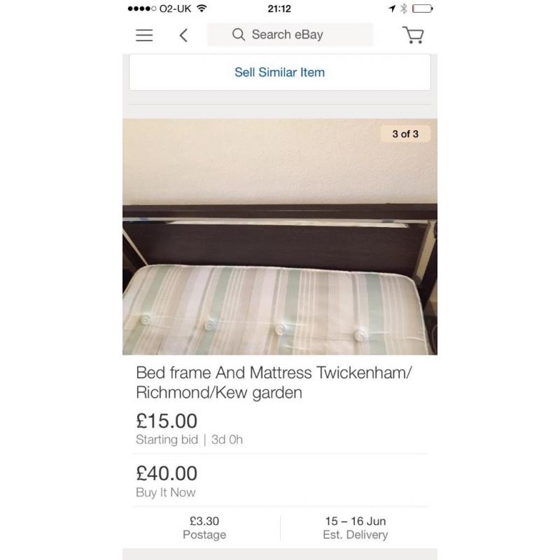 Bed and mattress