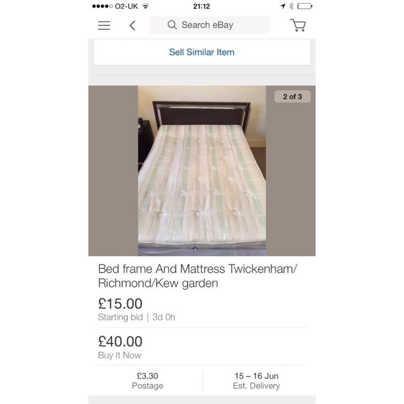 Bed and mattress