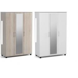 GERMAN QUALITY WARDROBE - TOMMY 3 DOOR WARDROBE WITH FULL LENGTH MIRROR