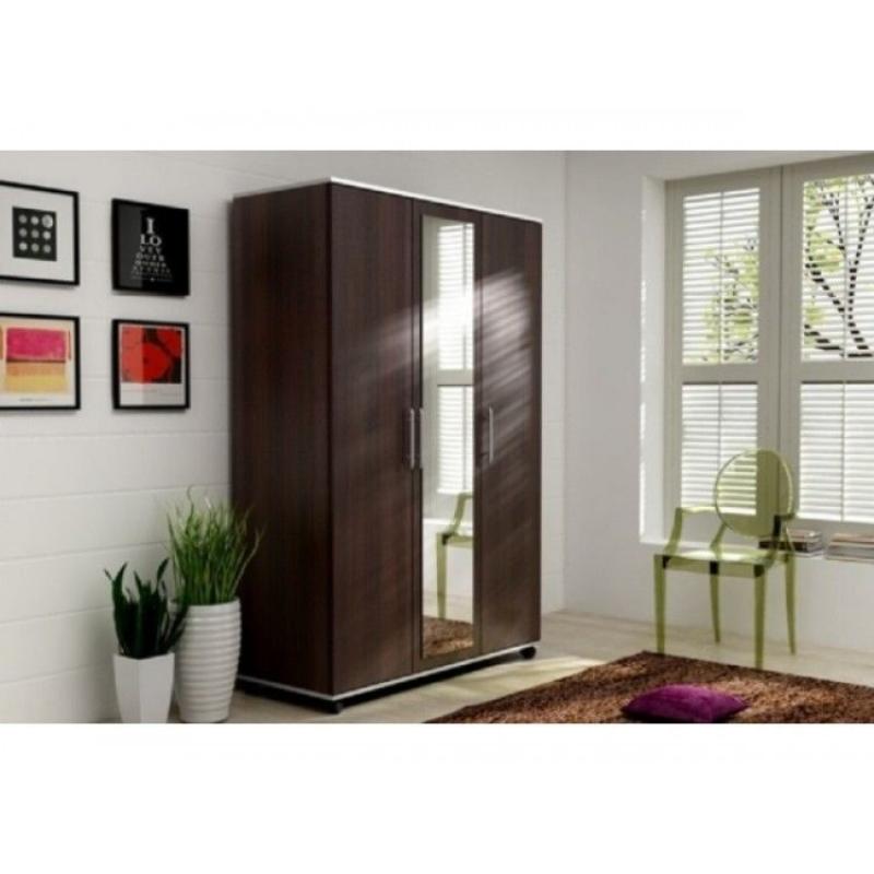 GERMAN QUALITY WARDROBE - TOMMY 3 DOOR WARDROBE WITH FULL LENGTH MIRROR