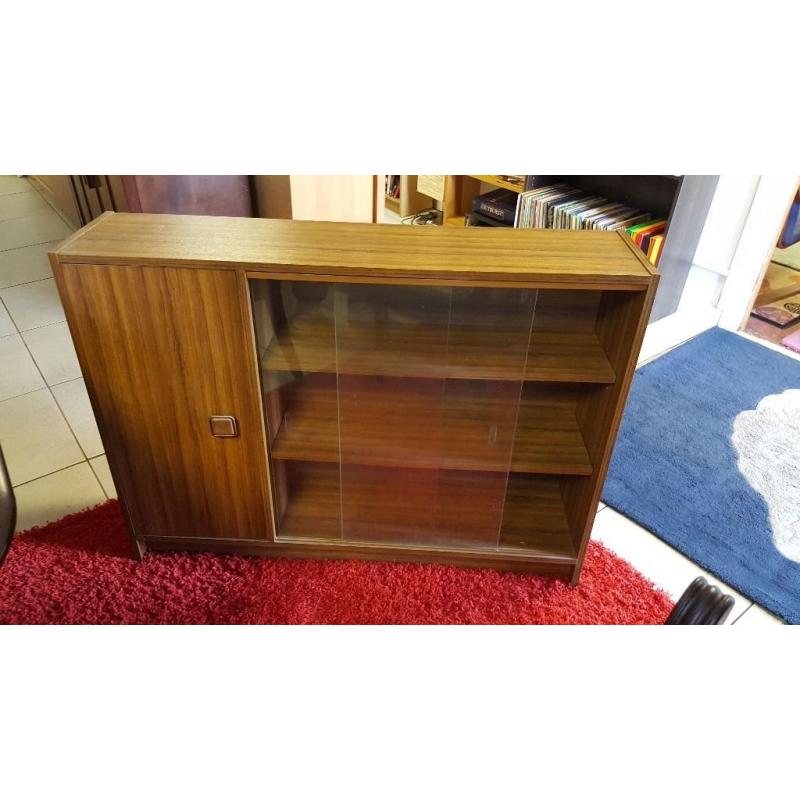 Bookcase Display Cabinet Sliding Glass Doors & Cupboard