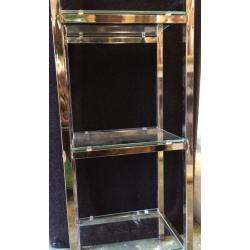 Glass and chrome 3 shelf unit