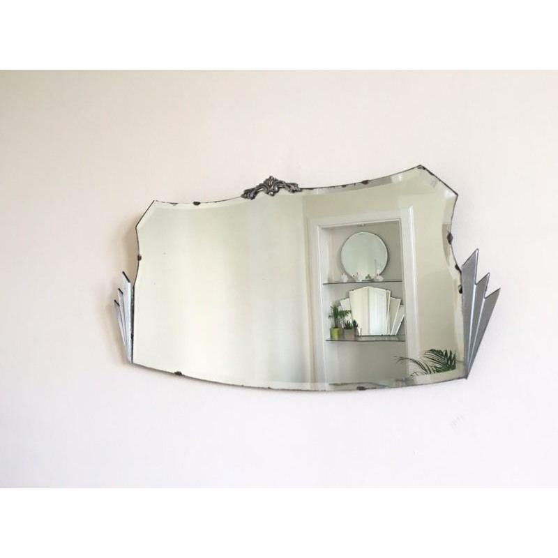 Vintage Art Deco Mirror with Hanging Chain