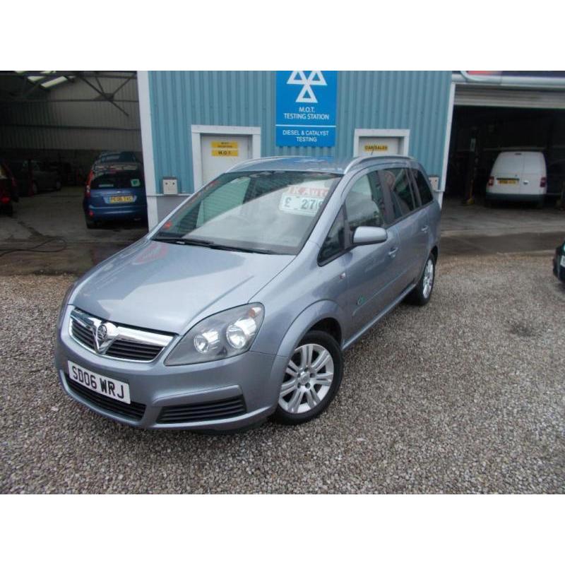 2006 06 VAUXHALL ZAFIRA 1.6 ACTIVE 16V 5D 100 BHP