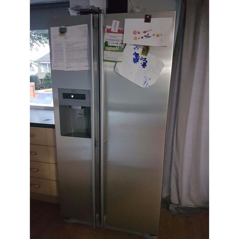 American style fridge freezer -silver