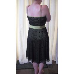 Minuet green and black dress - size 12