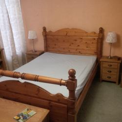 Double bed solid wood