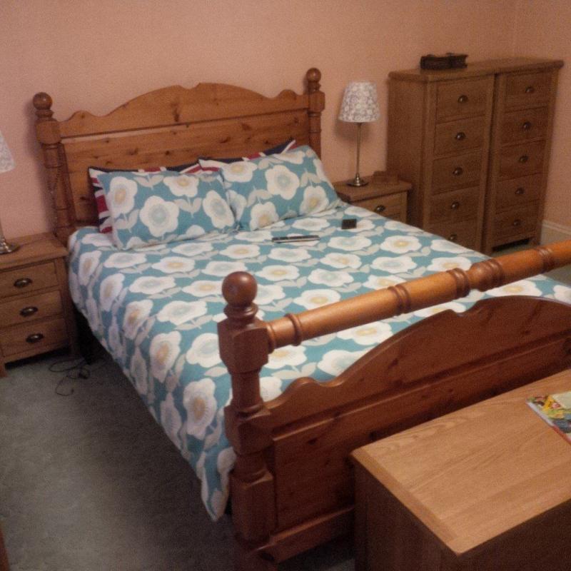 Double bed solid wood