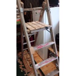 Vintage stepladder. STEPS ON BOTH SIDES! TO MAKE SHELVES! Perfect for weddings, shop display etc.