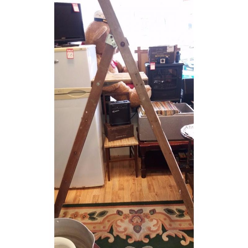 Vintage stepladder. STEPS ON BOTH SIDES! TO MAKE SHELVES! Perfect for weddings, shop display etc.