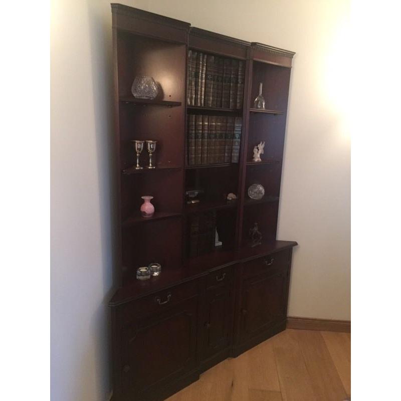 Mahogany display corner unit (3 part)