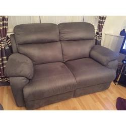 Grey recliner couch 3x 2 and puffet aswell !