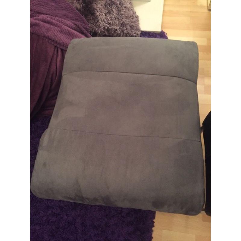 Grey recliner couch 3x 2 and puffet aswell !