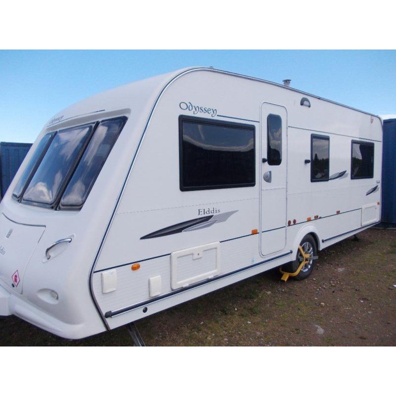 2008 Elddis Odyssey 544 Fixed Bed Caravan with Awning