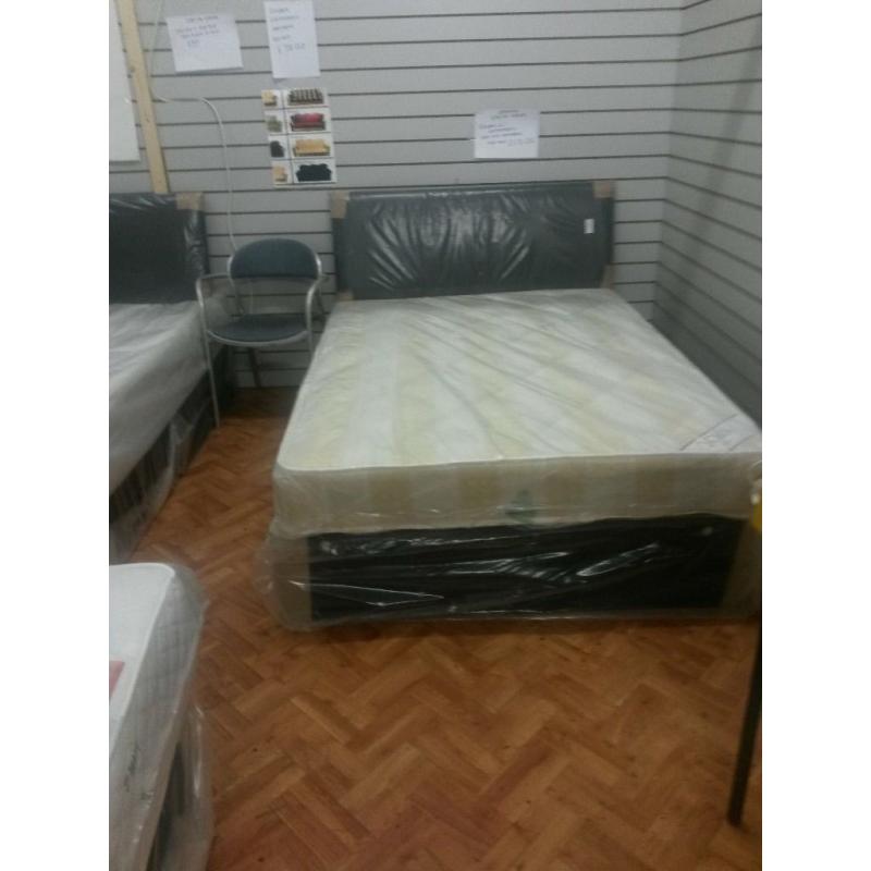 NEW DOUBLE DIVAN BED WITH MATTRESS