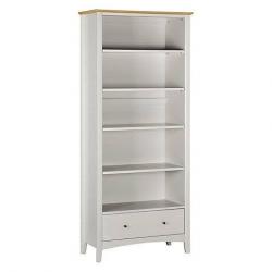 John Lewis Alba Bookcase, Soft Grey/Oak