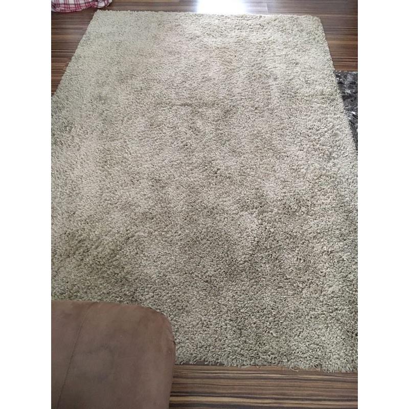 Large beige rug