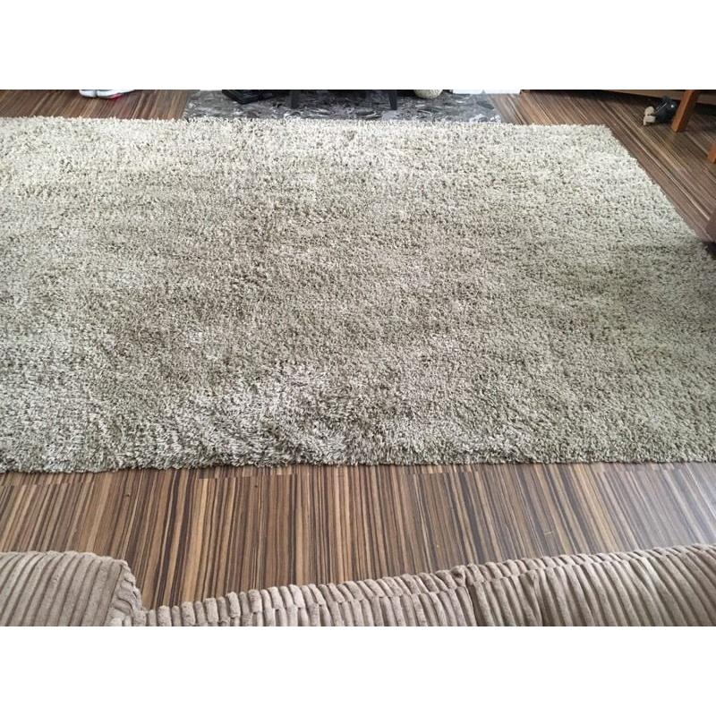 Large beige rug