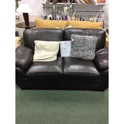 2 seater brown sofa