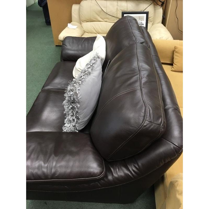 2 seater brown sofa