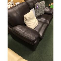 2 seater brown sofa