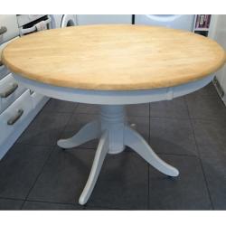 Pine shabby chic round wooden table