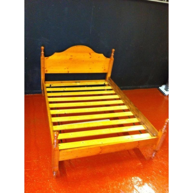 Solid pine double bed frame