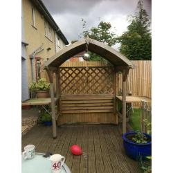 Wooden garden seat /BBQ stand