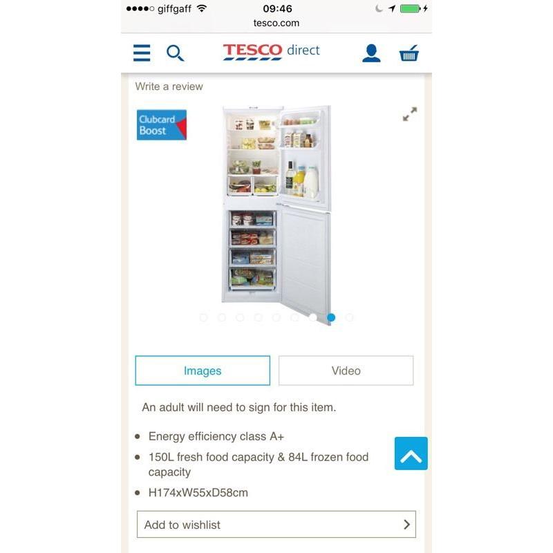 Brand new fridge freezer