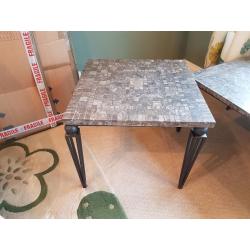 2 high quality slate coffee tables new was 350