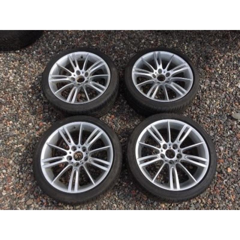 Bmw MV3 genuine alloy wheels silver run flat tyres mint