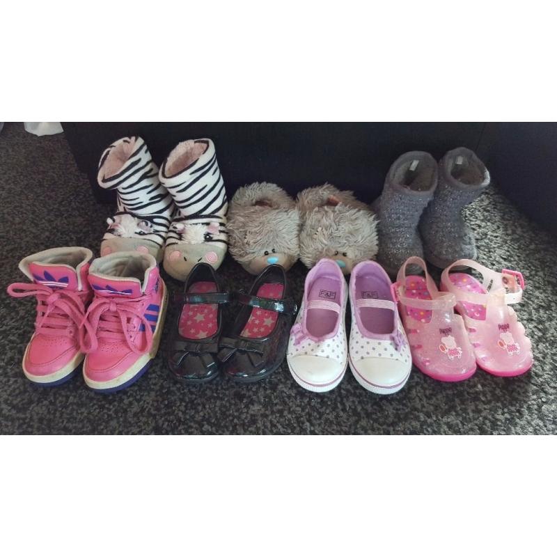 Girl's size 6 trainers, shoes, sandals and slippers