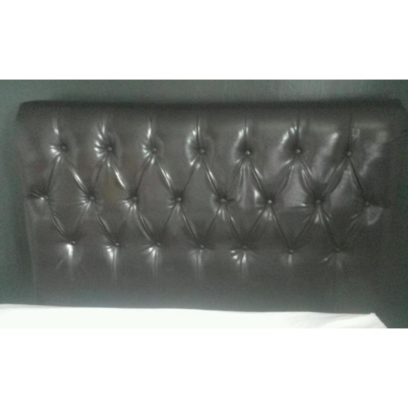 Brown Leather Headboard