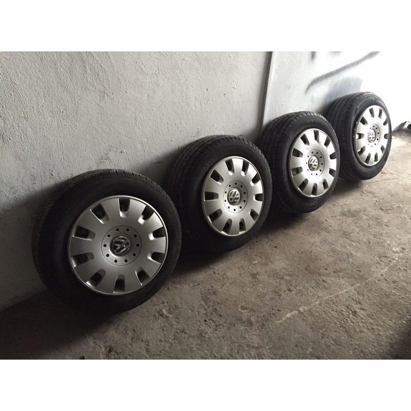 Vw transporter t5 steel alloy wheels excellent tyres