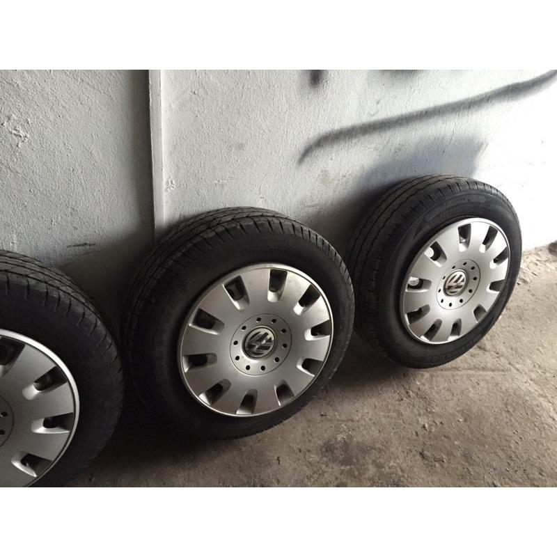 Vw transporter t5 steel alloy wheels excellent tyres