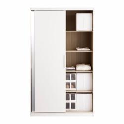 MORVIK Wardrobe, white, mirror glass