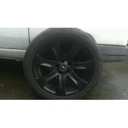 BMW 20 " BLACK ALLOYS WITH TYRES